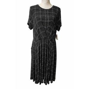 TORRID Super Soft Drape Front Skater Dress Black Gray Lilac Sz Torrid 1 US 1X